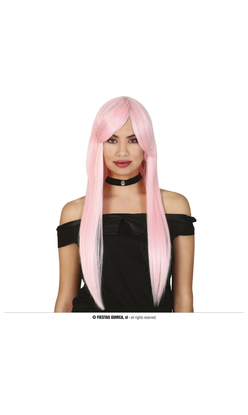 Pink Long Wig - Adult One Size