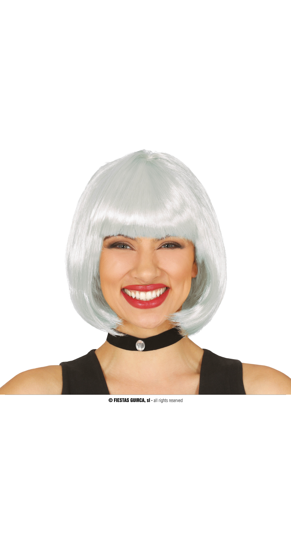 White Bob Wig - Adult One Size