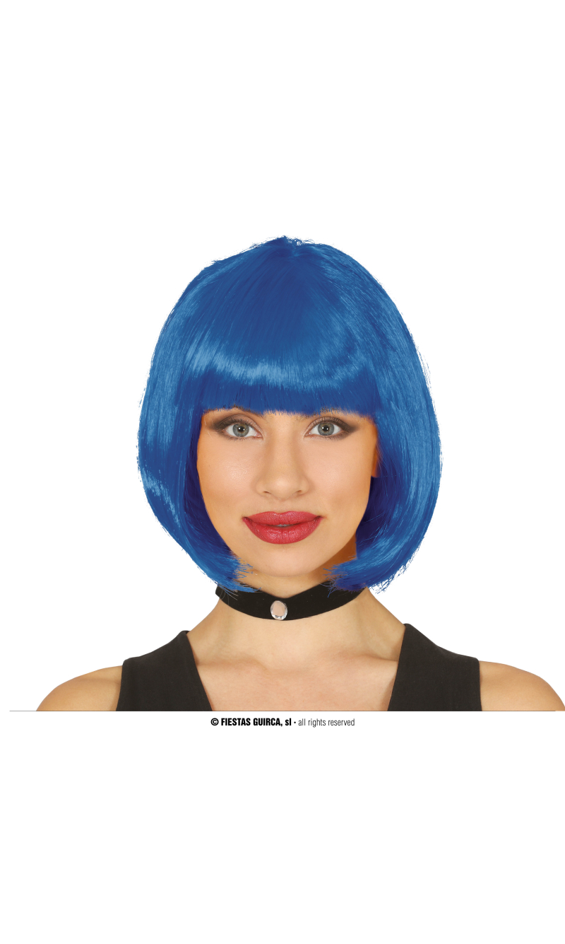 Blue Bob Wig - Adult One Size