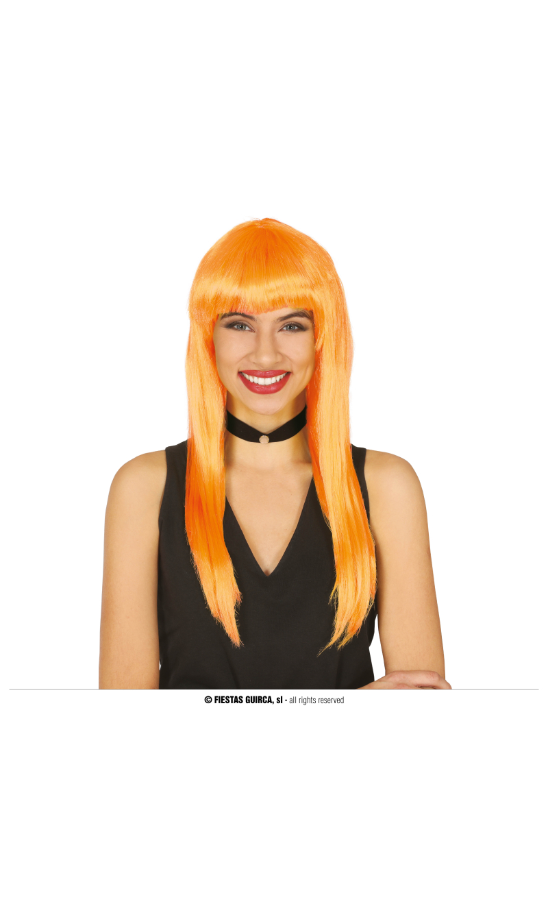 Orange Long Wig - Adult One Size