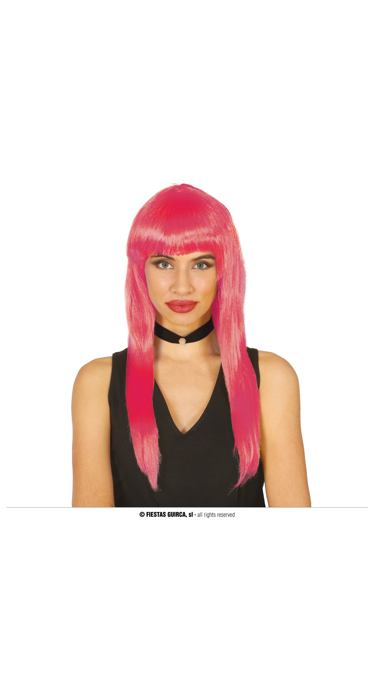 Pink Long Wig - Adult One Size