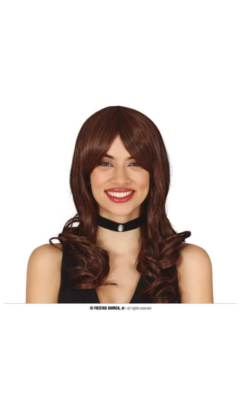 Brown Long Wavy Wig - Adult One Size