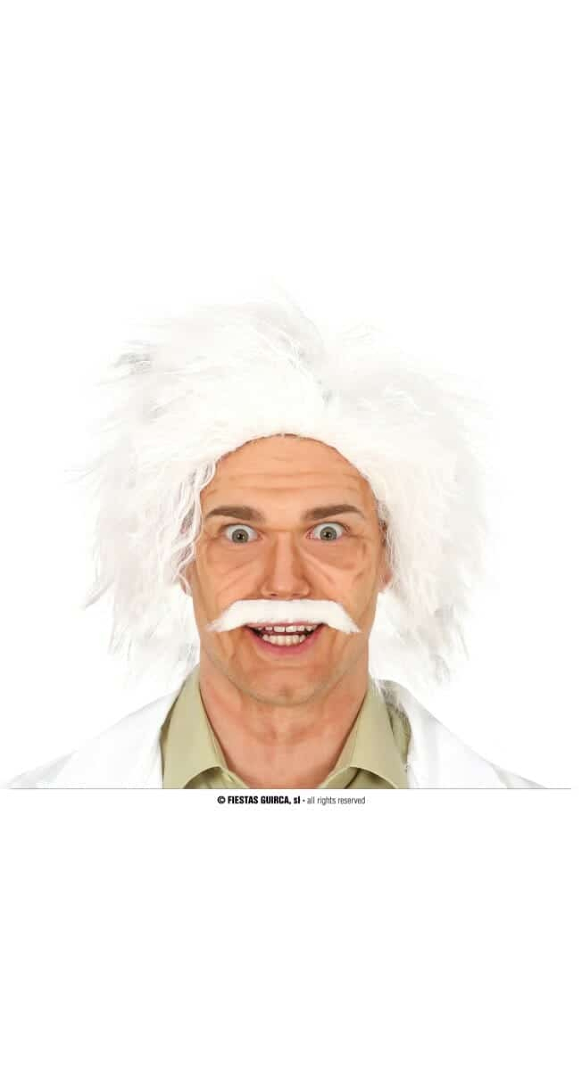 White Crazy Scientist Wig - Adult One Size