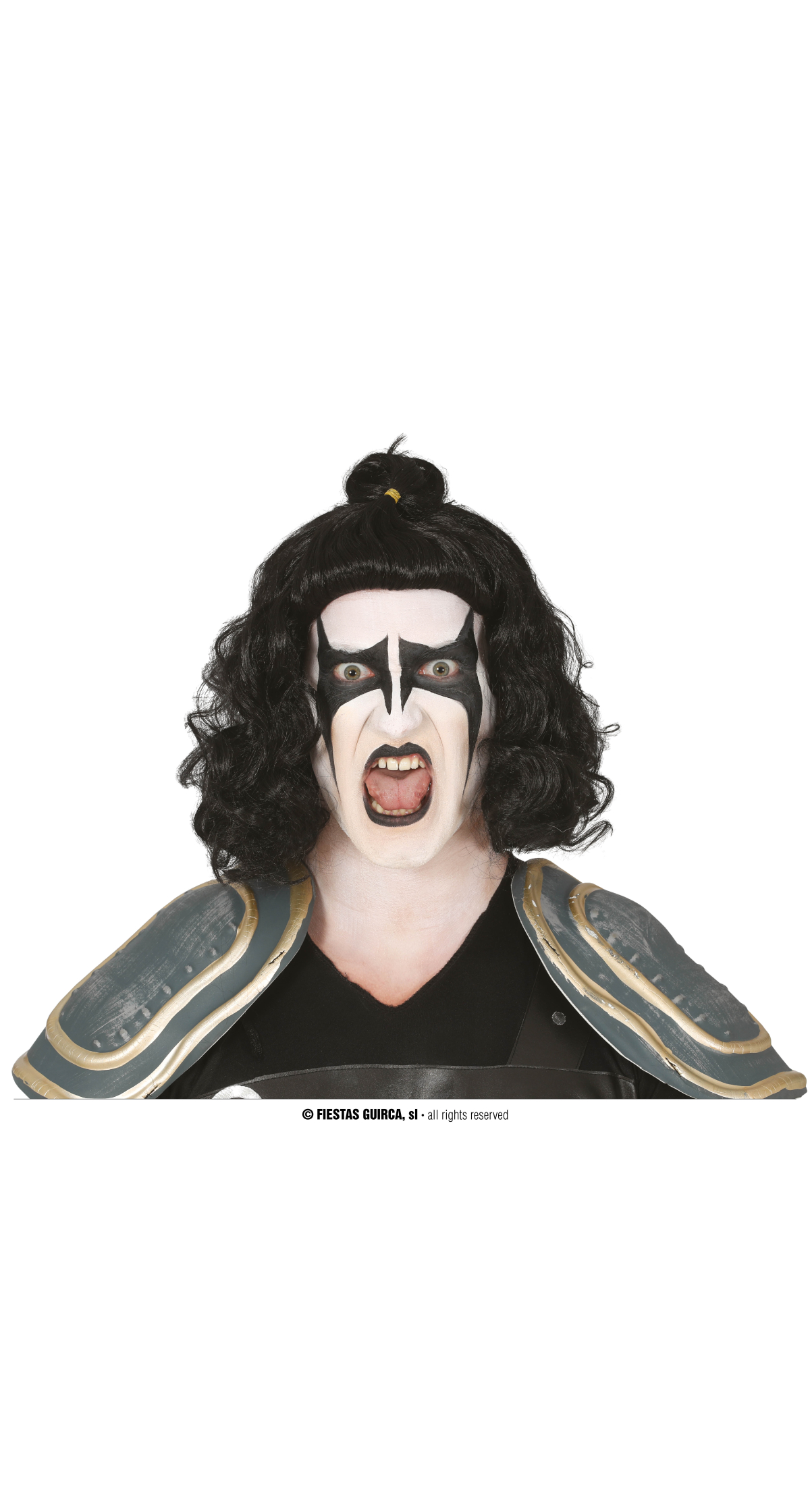 Black Kiss Rocker Wig - Adult One Size