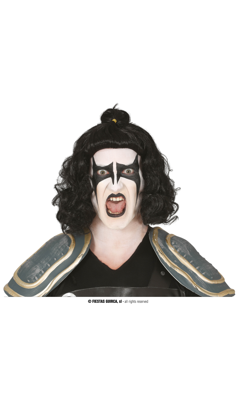 Black Kiss Rocker Wig - Adult One Size