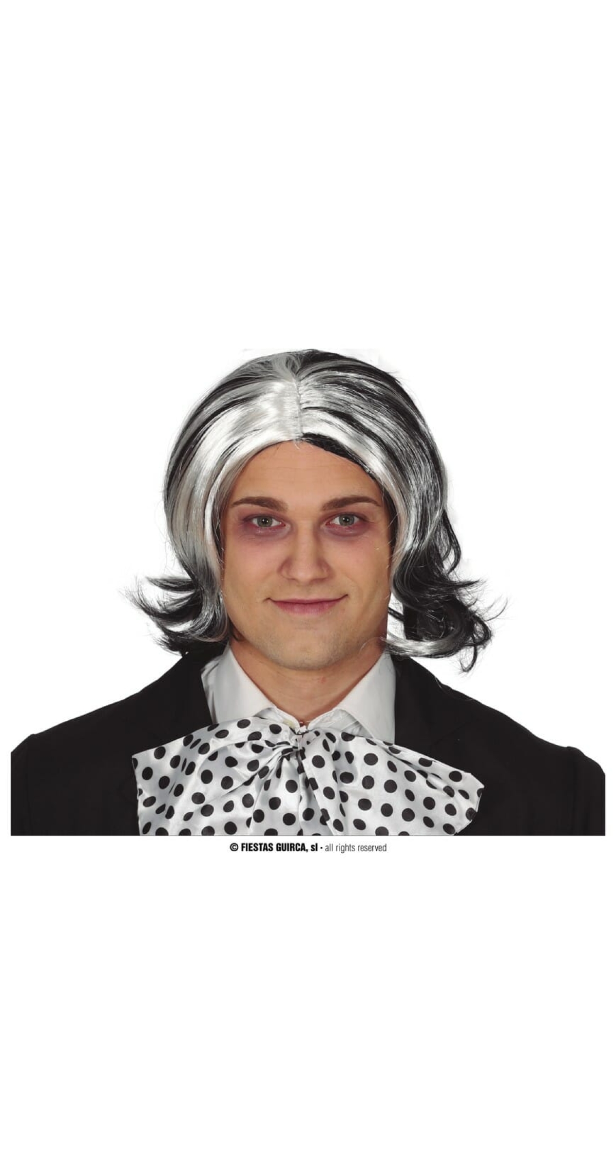 Black / Grey With Tufts Wig - Adult One Size