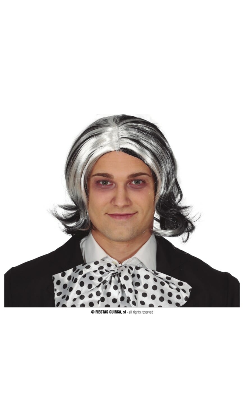 Black / Grey With Tufts Wig - Adult One Size
