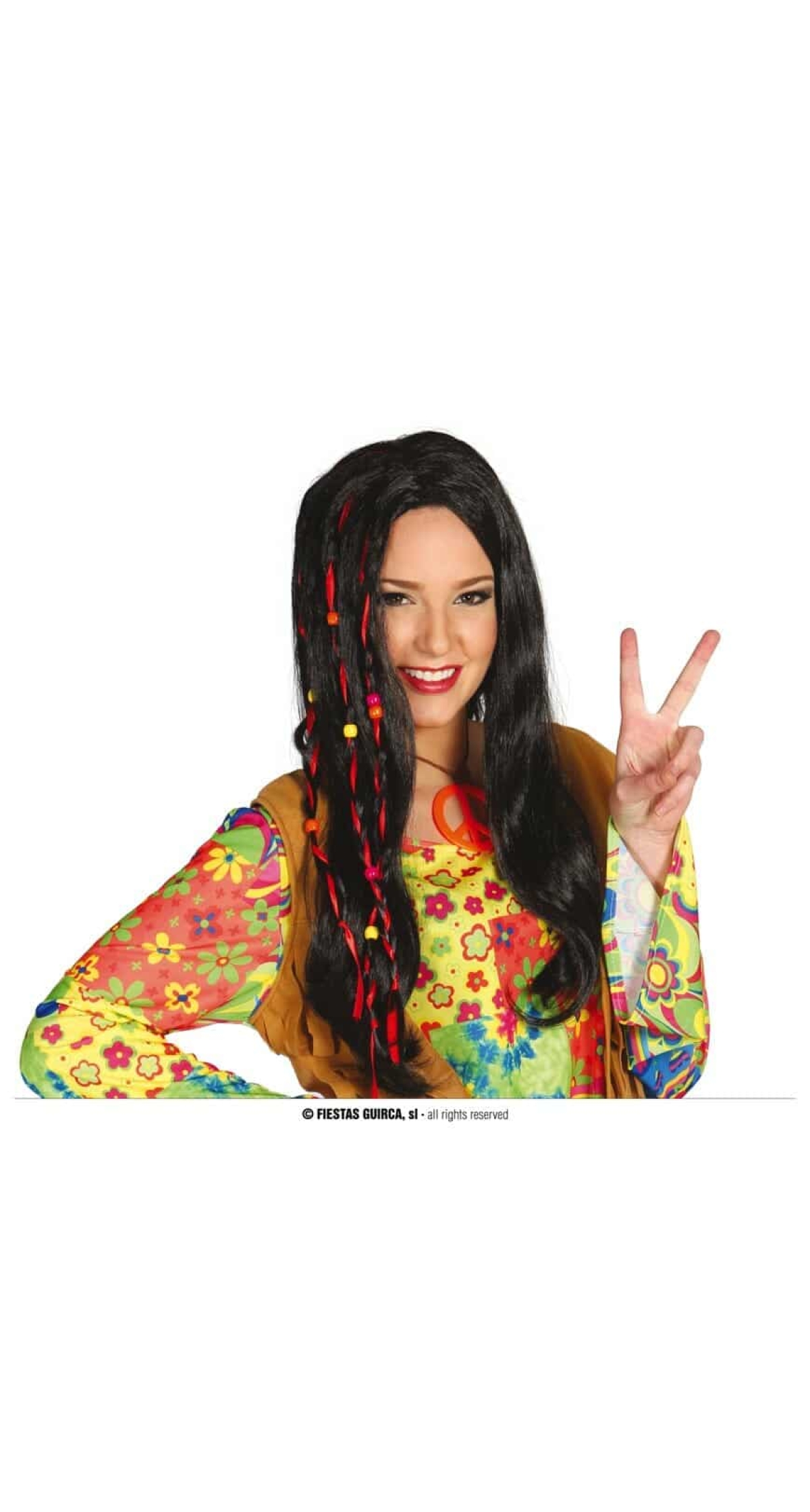 Black Hippy Wig - Adult One Size