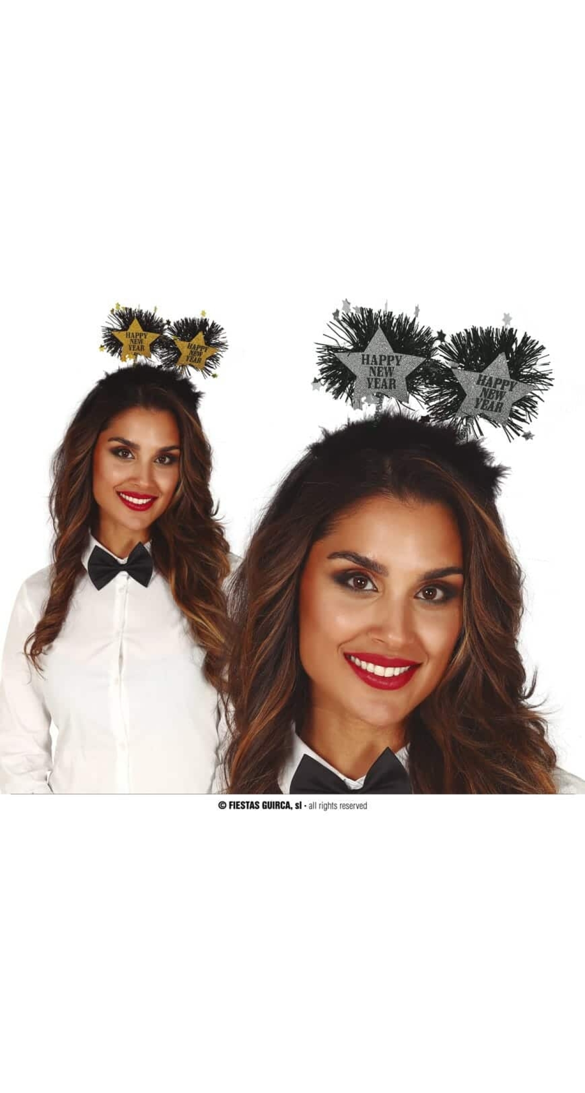Happy New Year Star Headband Silver / Gold (Assorted Colors)