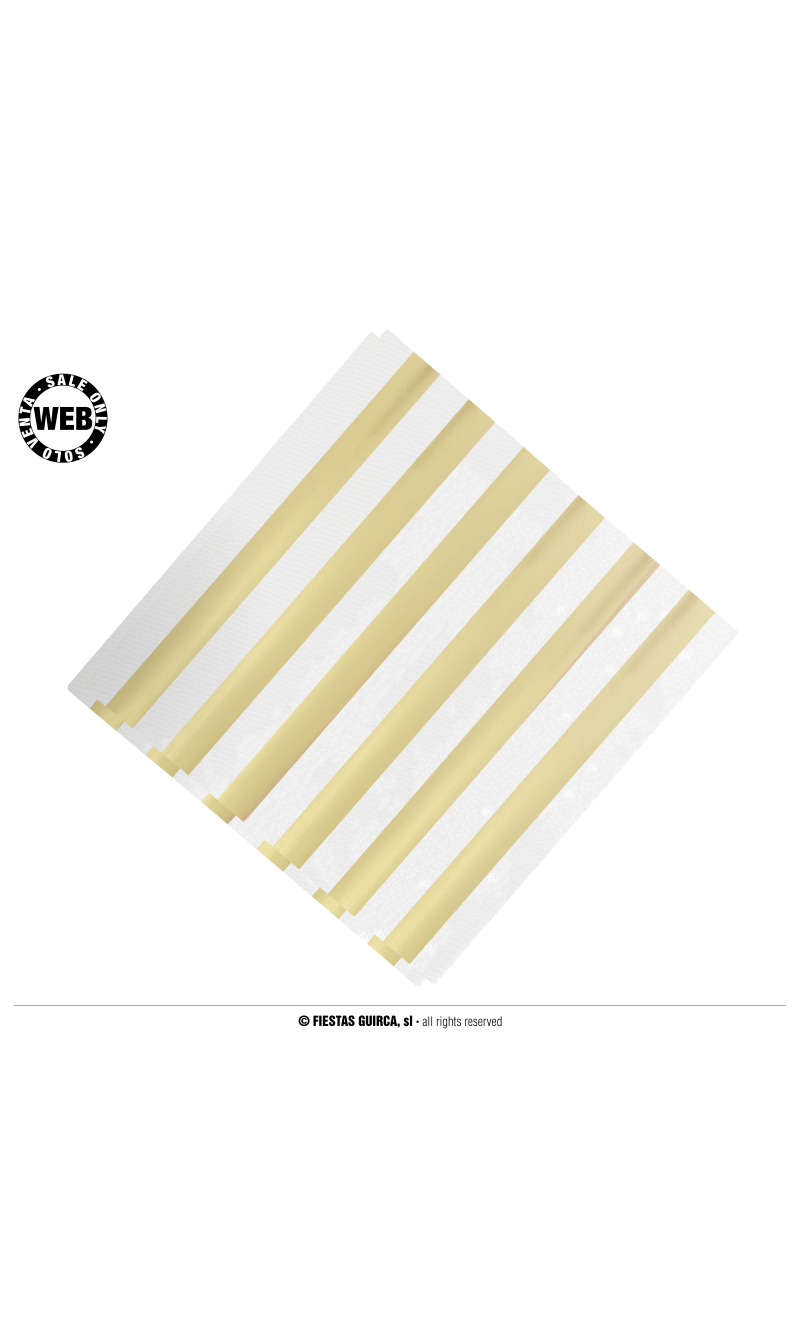 Gold Napkins 33x33cm - 12pk