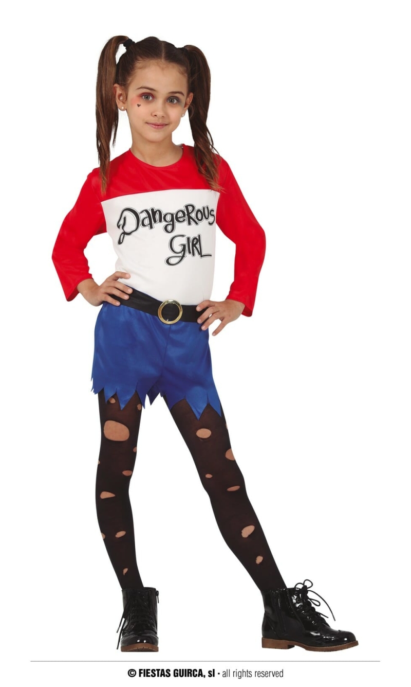Crazy Dangerous Harley Quinn - Age 7 to 9 Years
