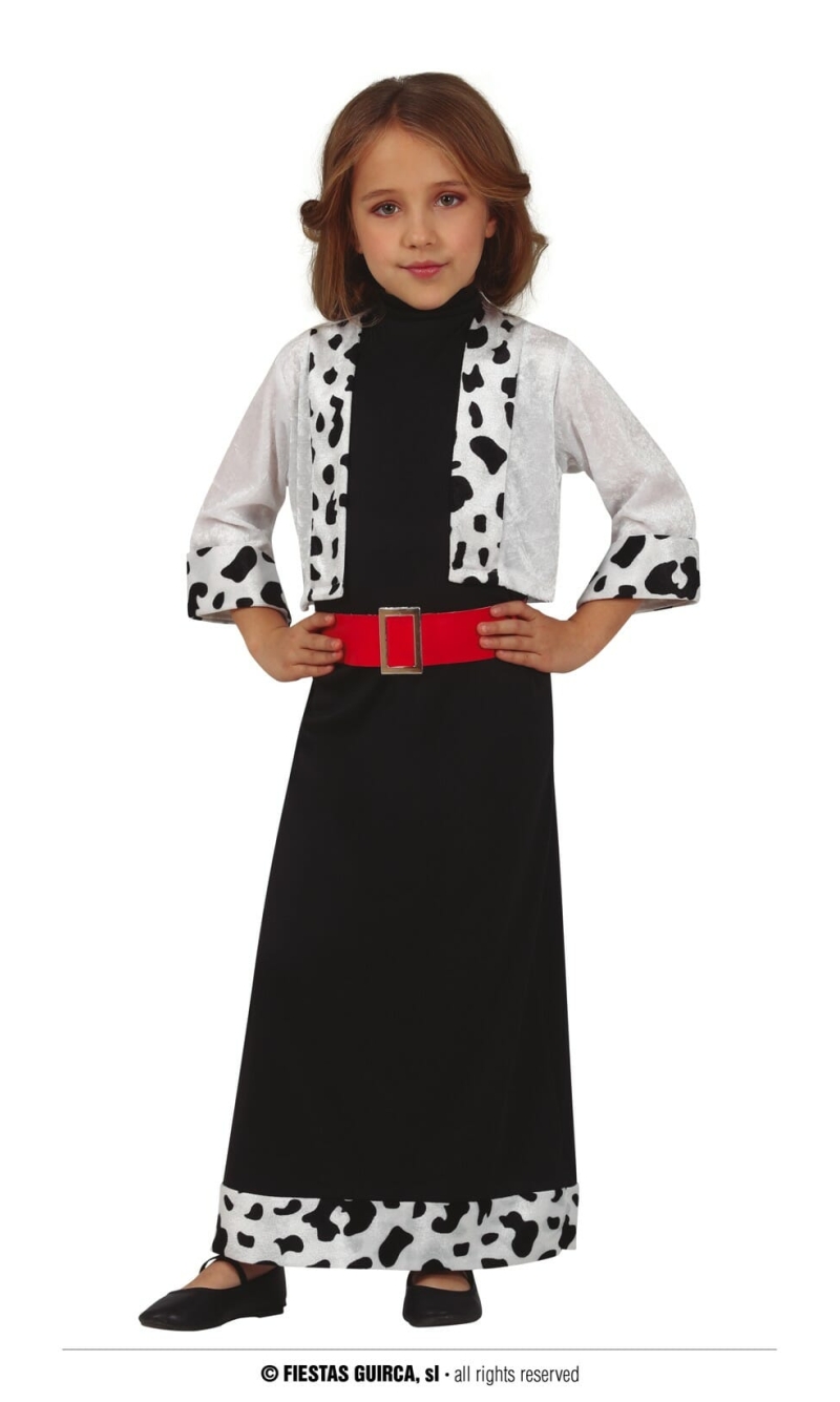 Cruella Dalmatian Fashion - Age 7 to 9 Years