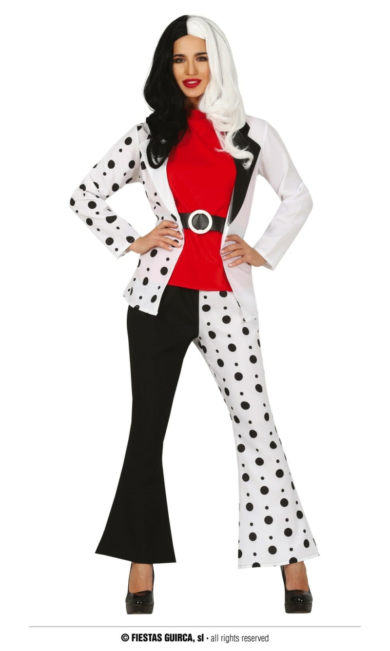 Cruella Dalmatian Fashion - Adult Size Small