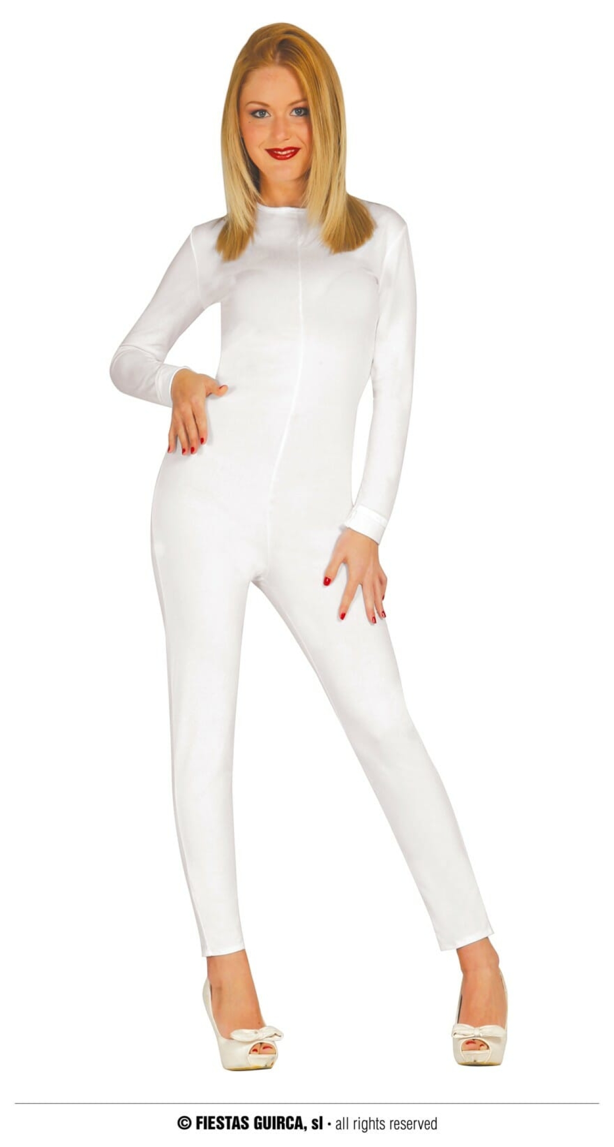 Spandex Bodysuit White - Adult Size S/M