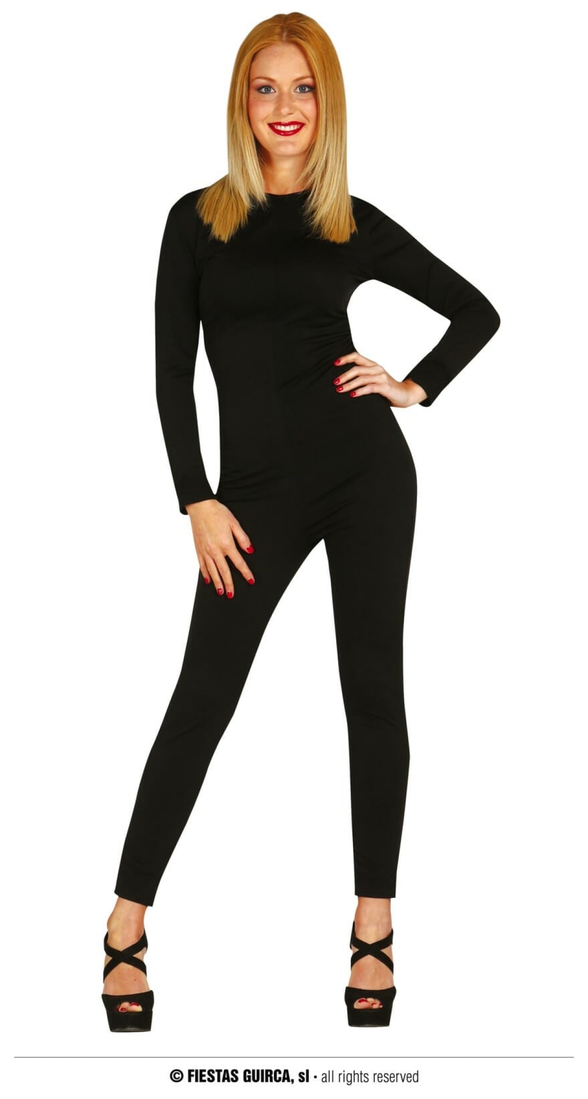 Spandex Bodysuit Black - Adult Size S/M