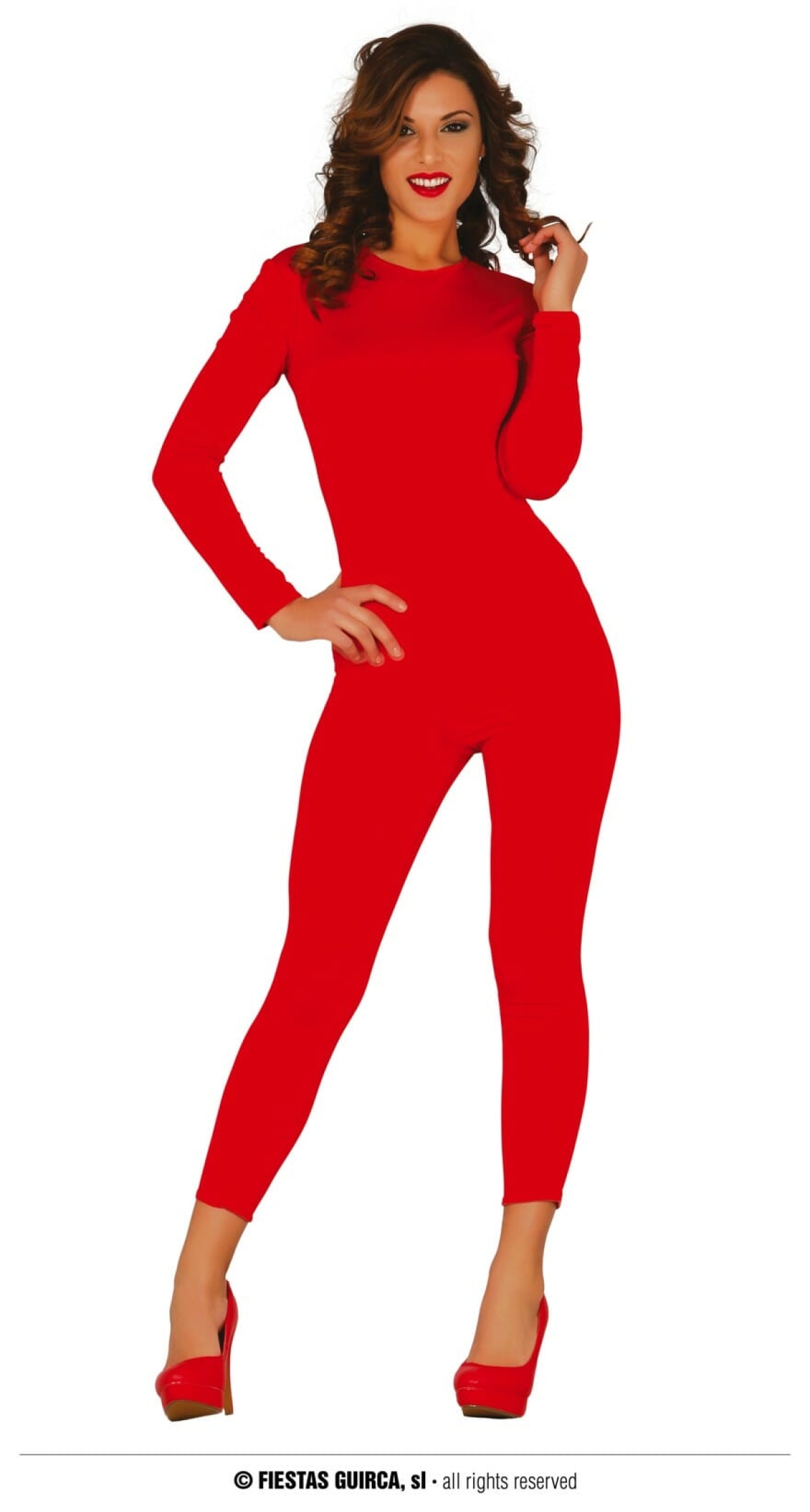 Spandex Bodysuit Red - Adult Size M/L