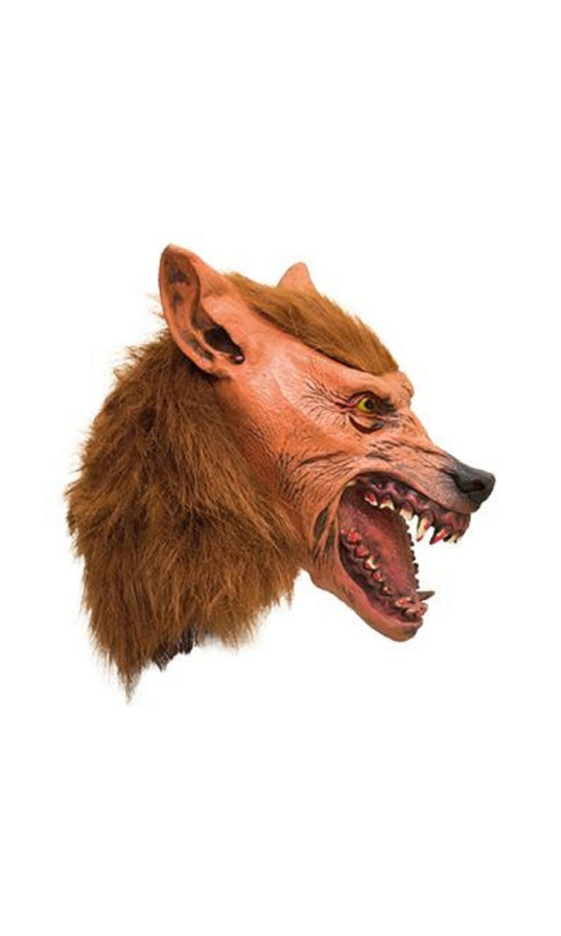 Wolf Full Latex Mask - Adult One Size