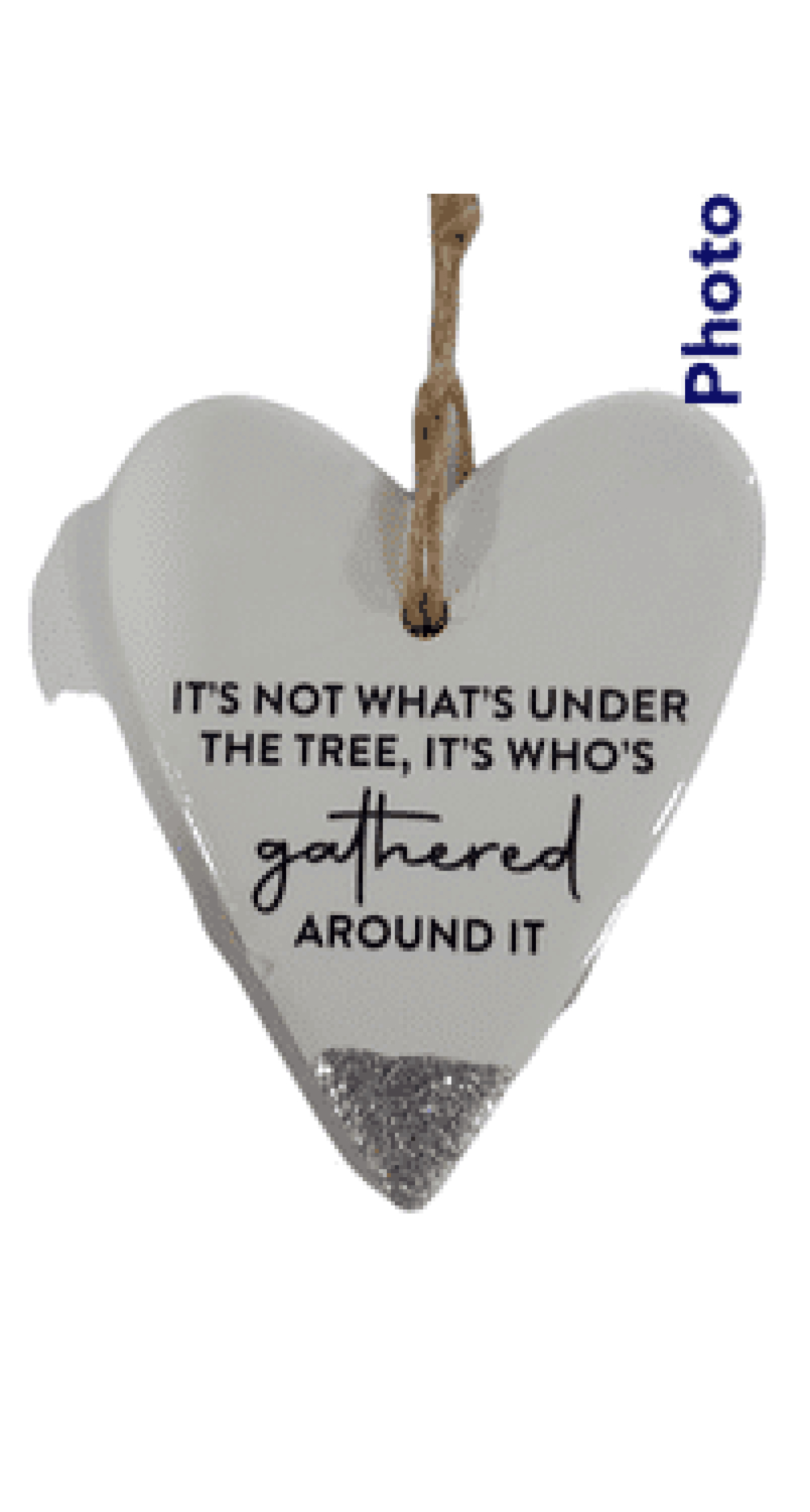Christmas Ceramic Heart Keepsake  - 8cm