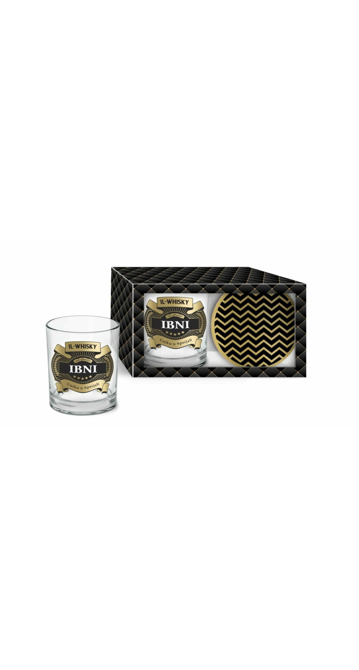Whisky Glass & Coaster Ibni - 300ml