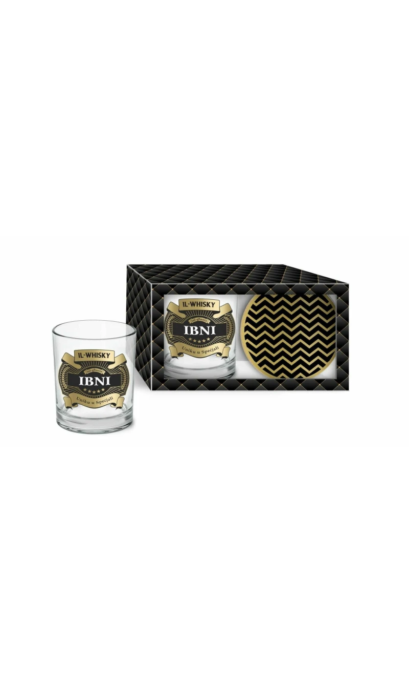 Whisky Glass & Coaster Ibni - 300ml