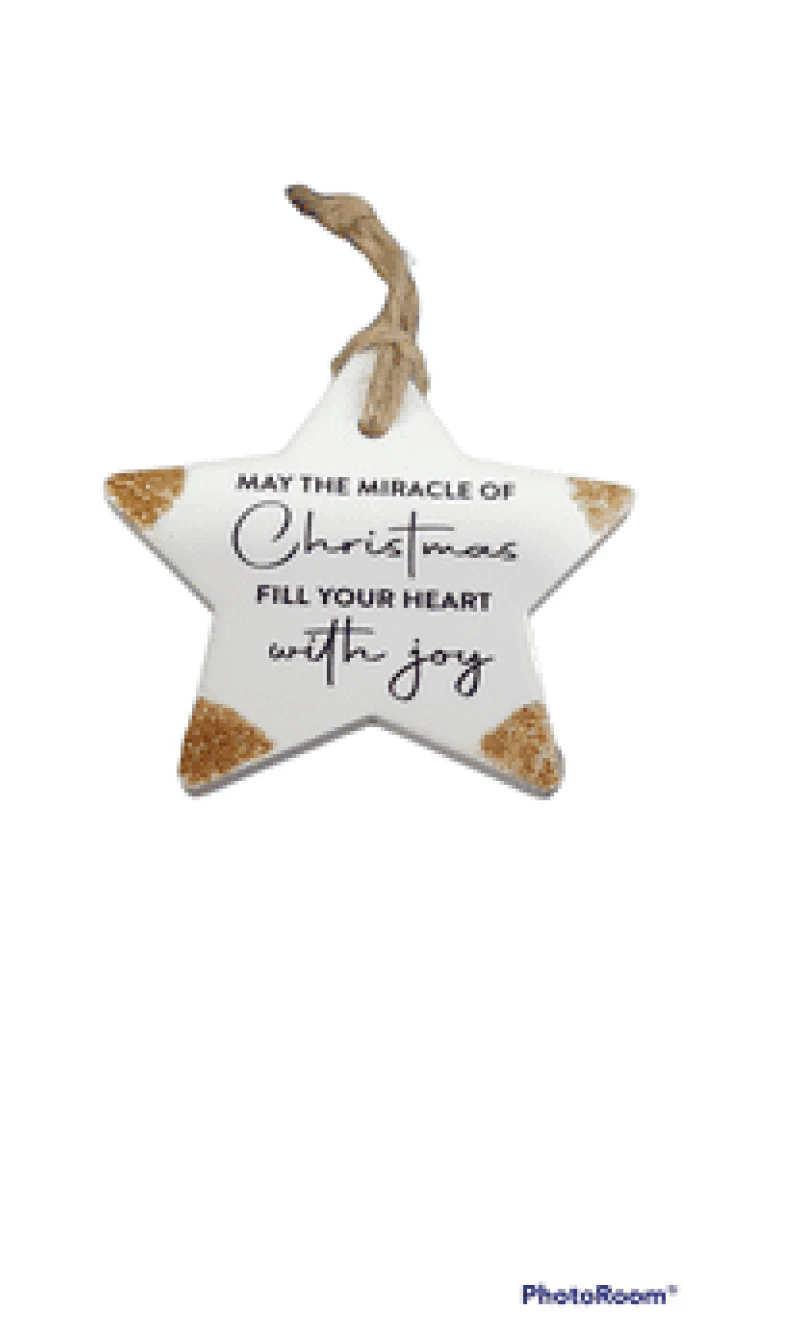 Christmas Miracle Star Keepsake  - 8cm