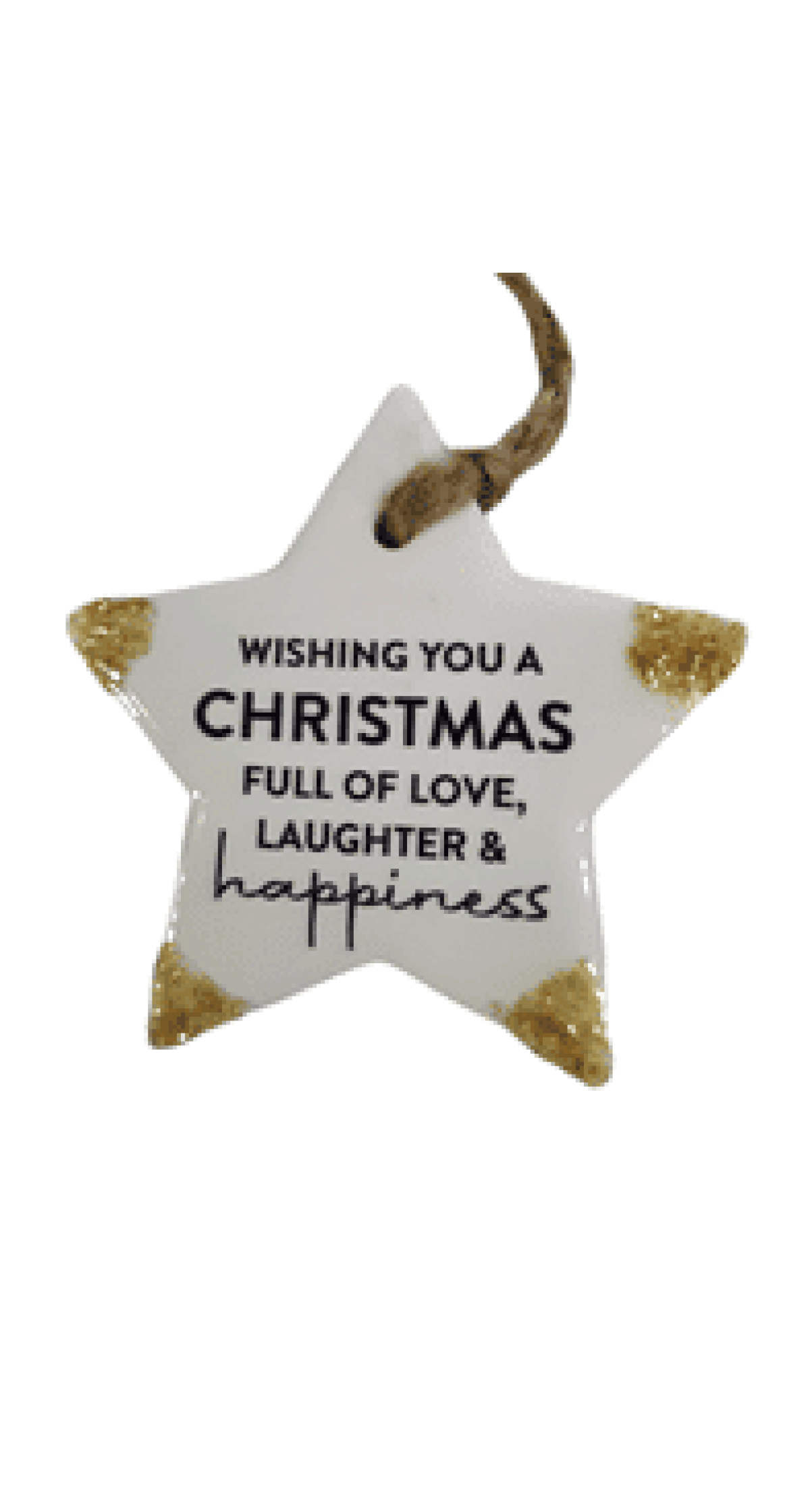 Christmas Happiness Star Keepsake  - 8cm