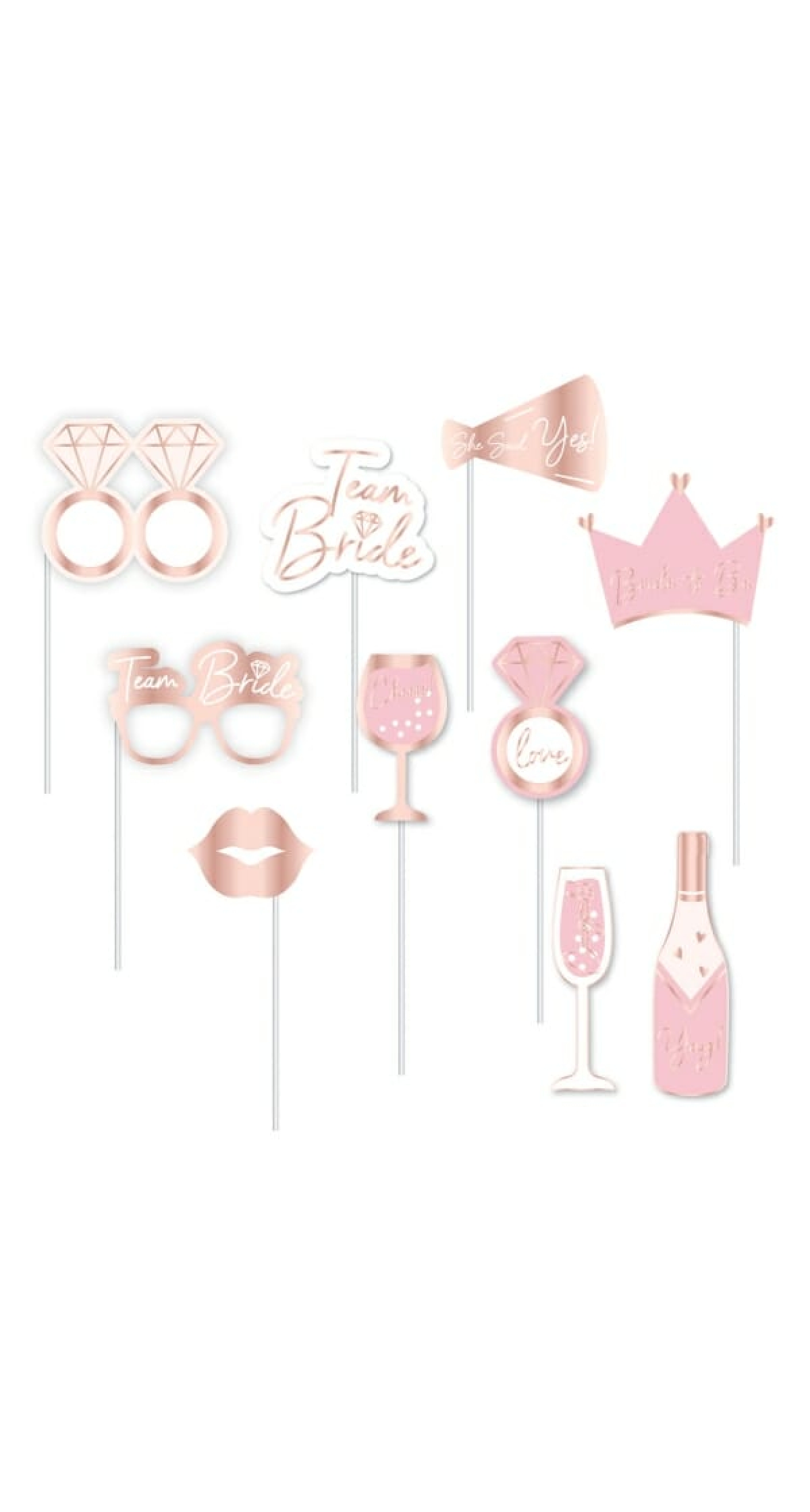 Photo Booth Kit Hen Party Paper - 10pk