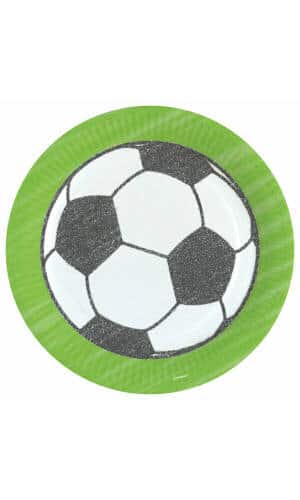 Kicker Party Round Paper Plates 23cm - 8pk