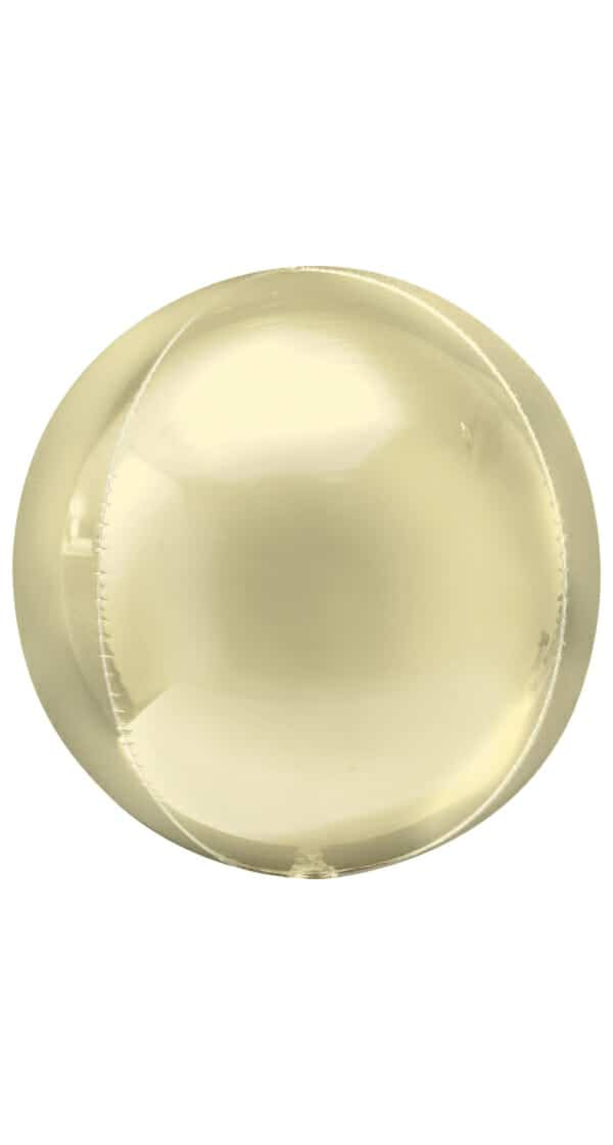 Orbz Pastel Yellow Foil Balloon - 38cm x 40cm