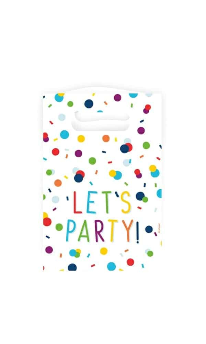 Lootbags Confetti Birthday Paper 15,7 x 23,6cm - 8pk