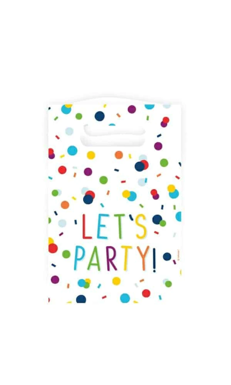 Lootbags Confetti Birthday Paper 15,7 x 23,6cm - 8pk