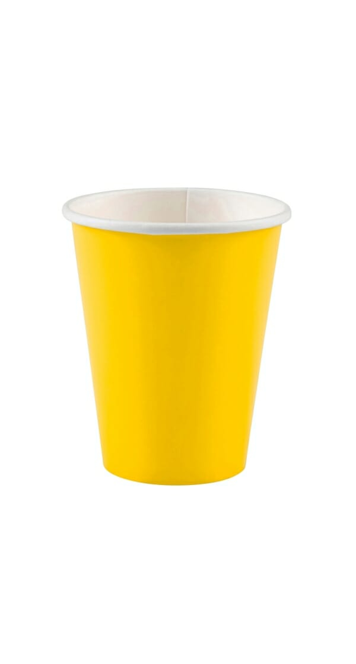 Sunshine Yellow Paper Cups 250ml - 8pk