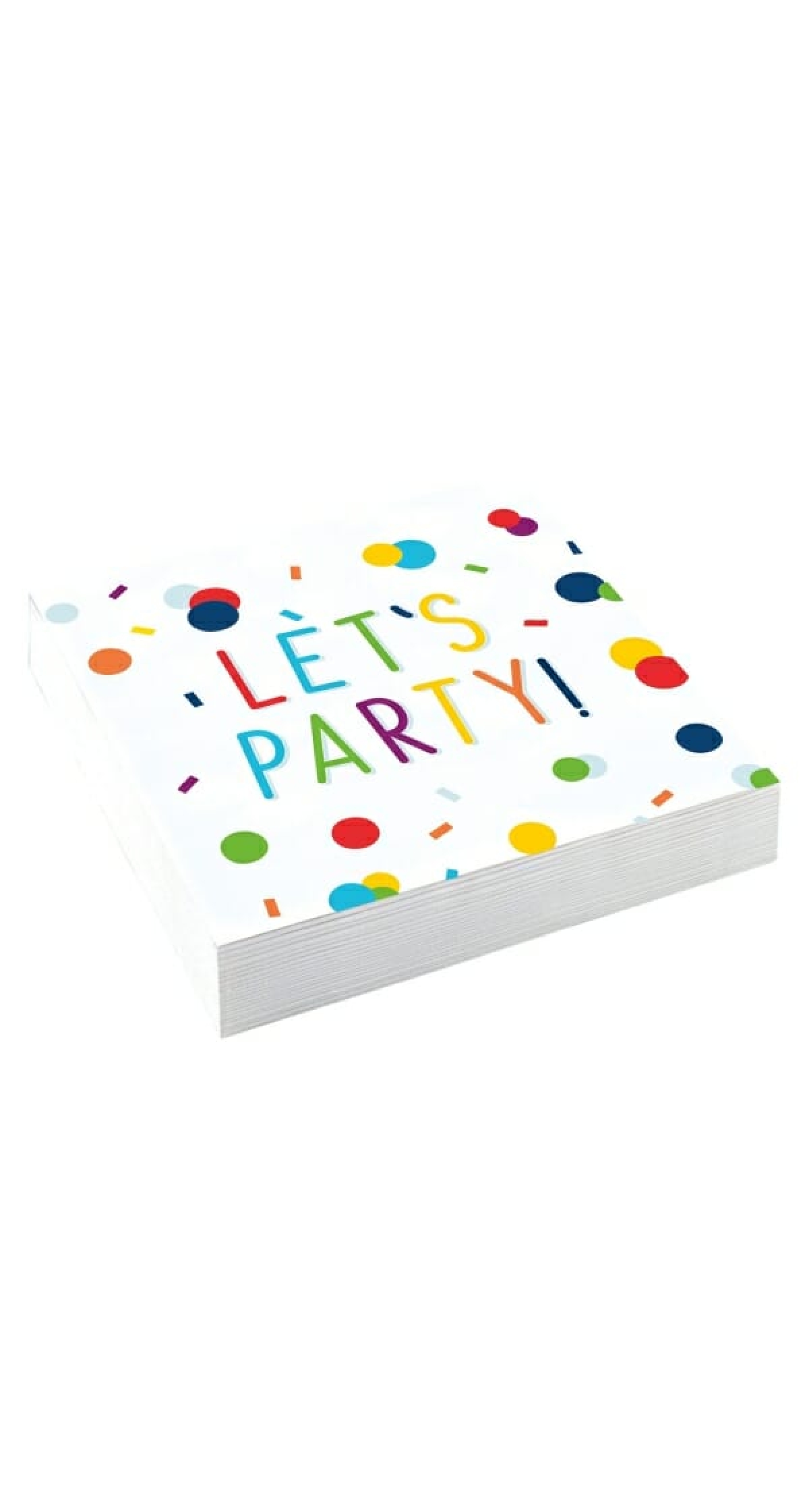 Napkins Confetti Birthday 25 x 25cm - 20pk