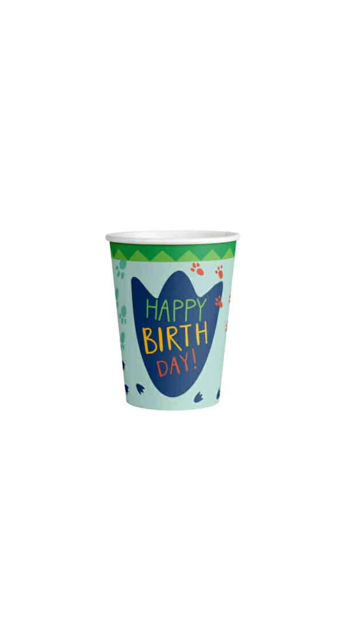Dino-Mite Paper Cups 250ml - 8pk
