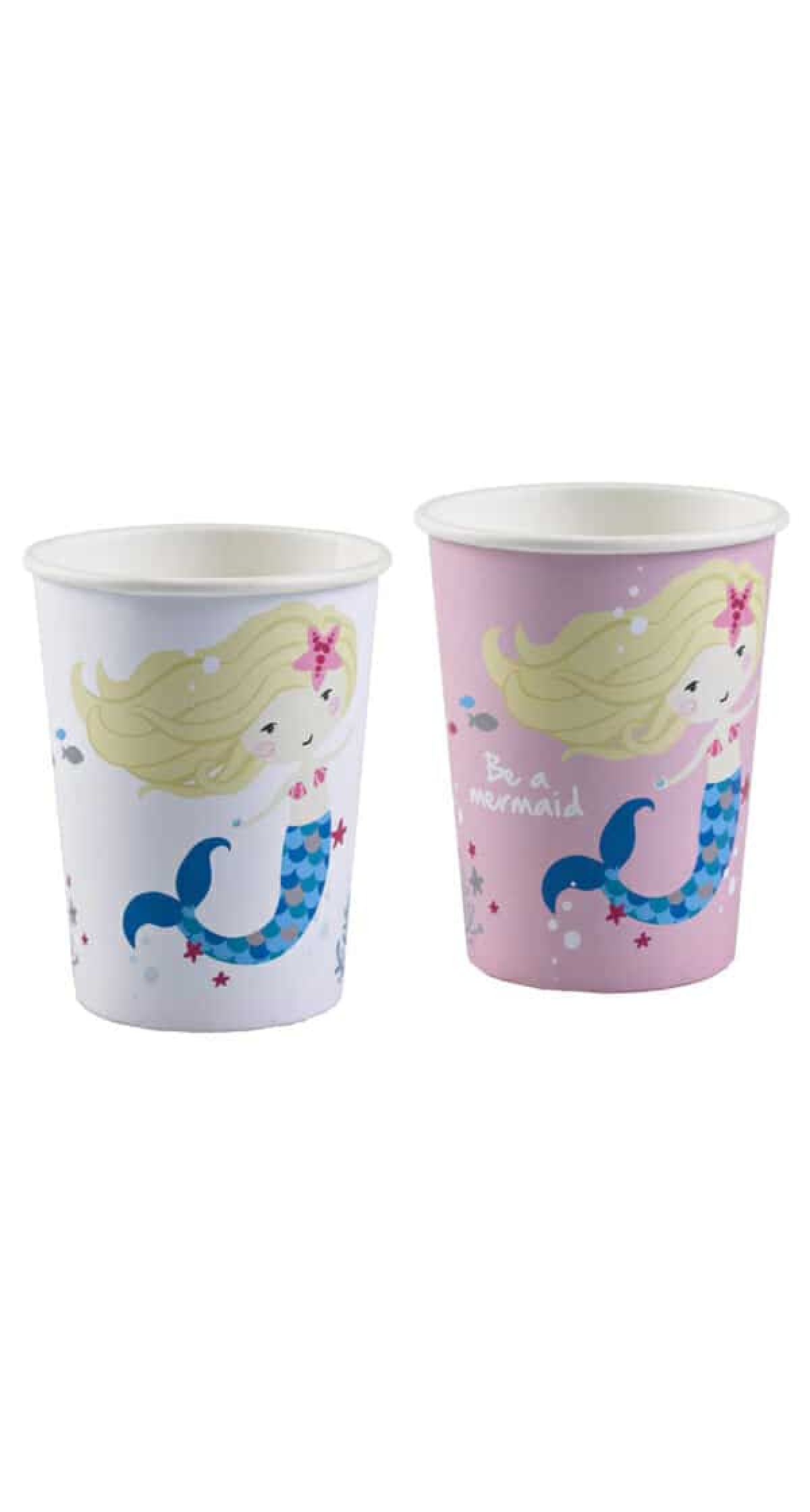 Be A Mermaid Paper Cups 250ml - 8pk