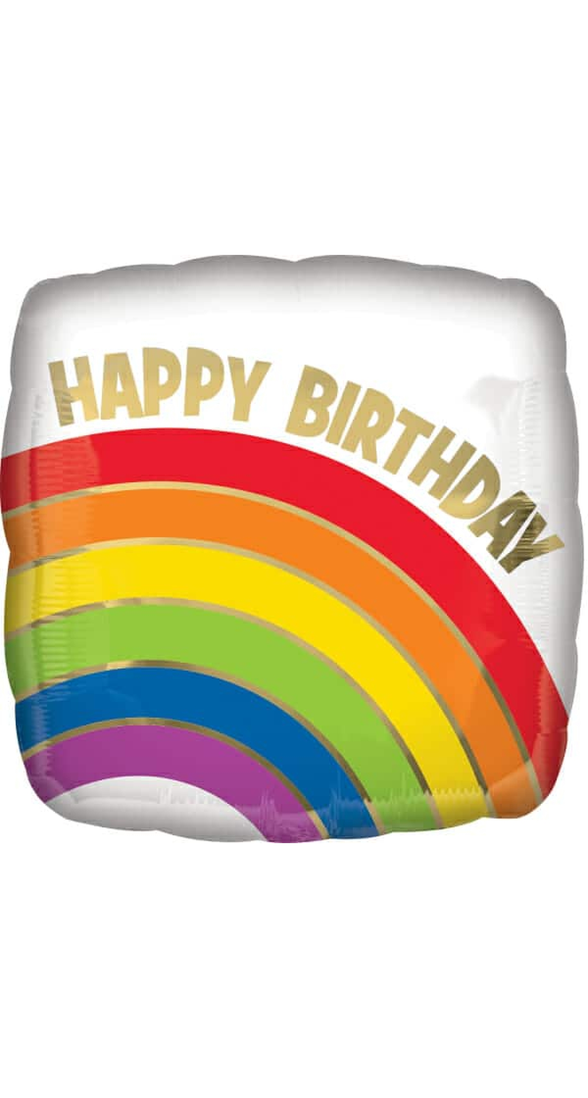 Happy Birthday Gold Rainbow Foil Balloon - 18"/46cm