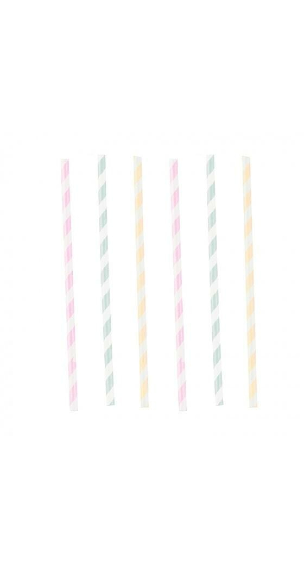 Drinking Straws Happy Birthday Pastel Paper 19.7 cm - 12pk