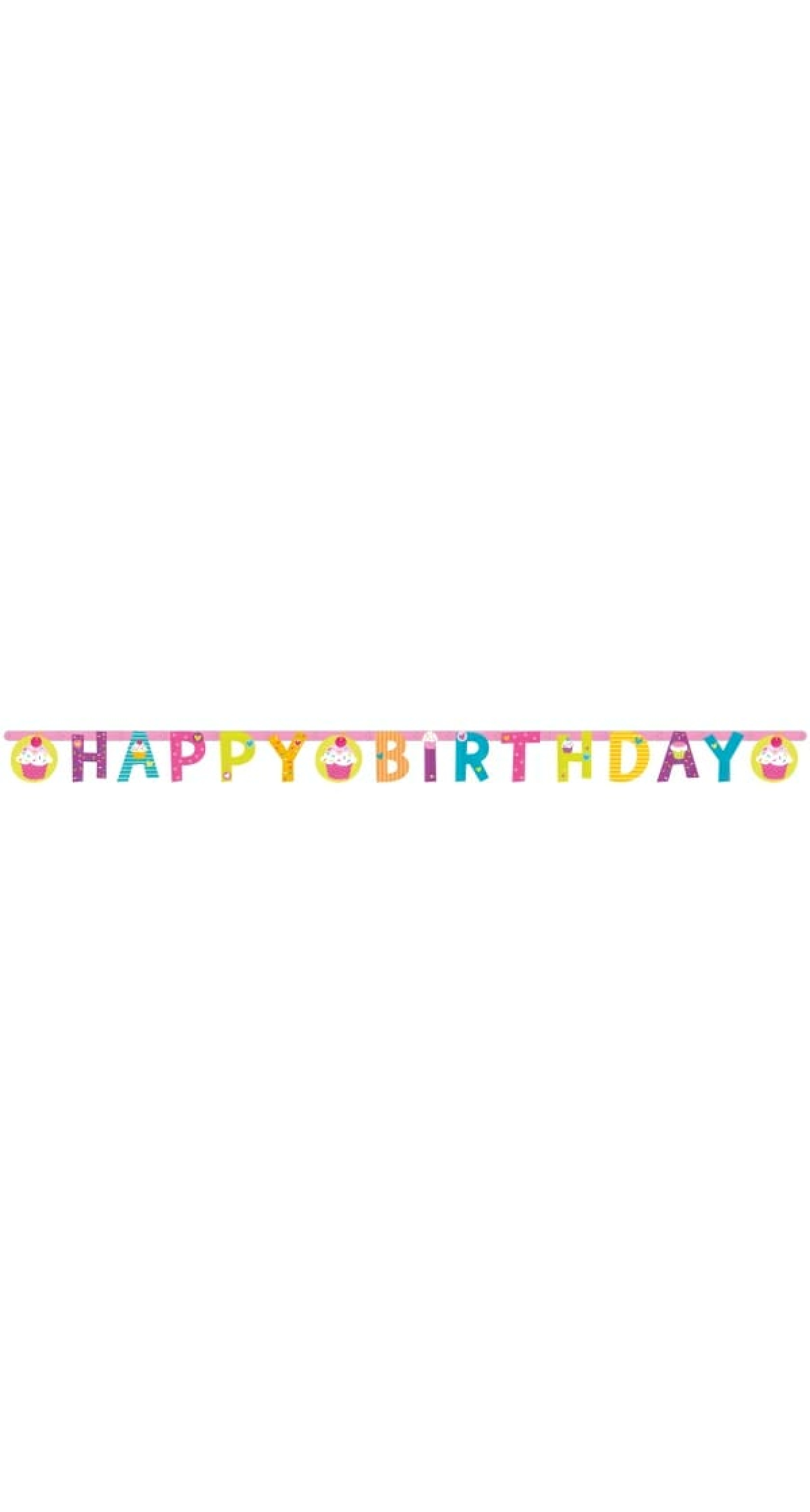 Letter Banner Cupcake Paper - 173 x 11cm