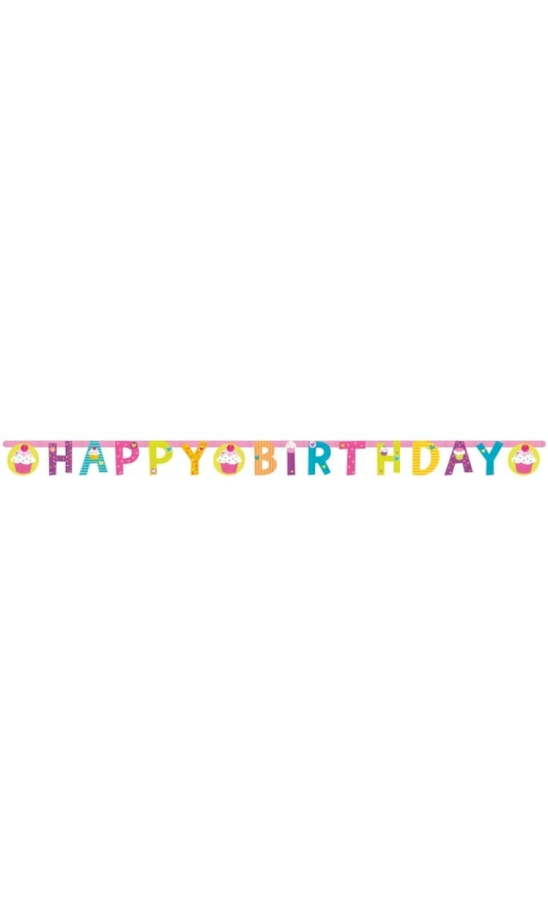 Letter Banner Cupcake Paper - 173 x 11cm