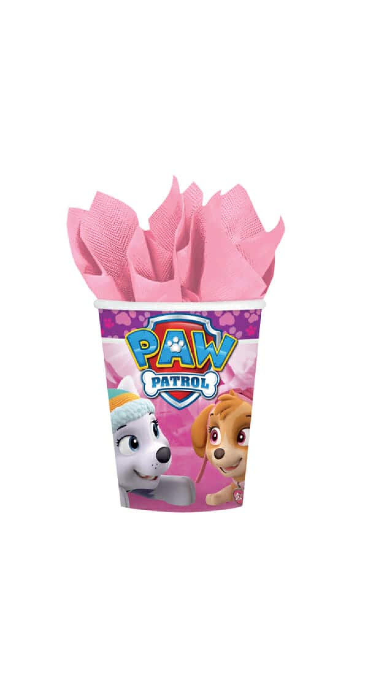 Pink Paw Patrol Paper Cups 250ml - 8pk