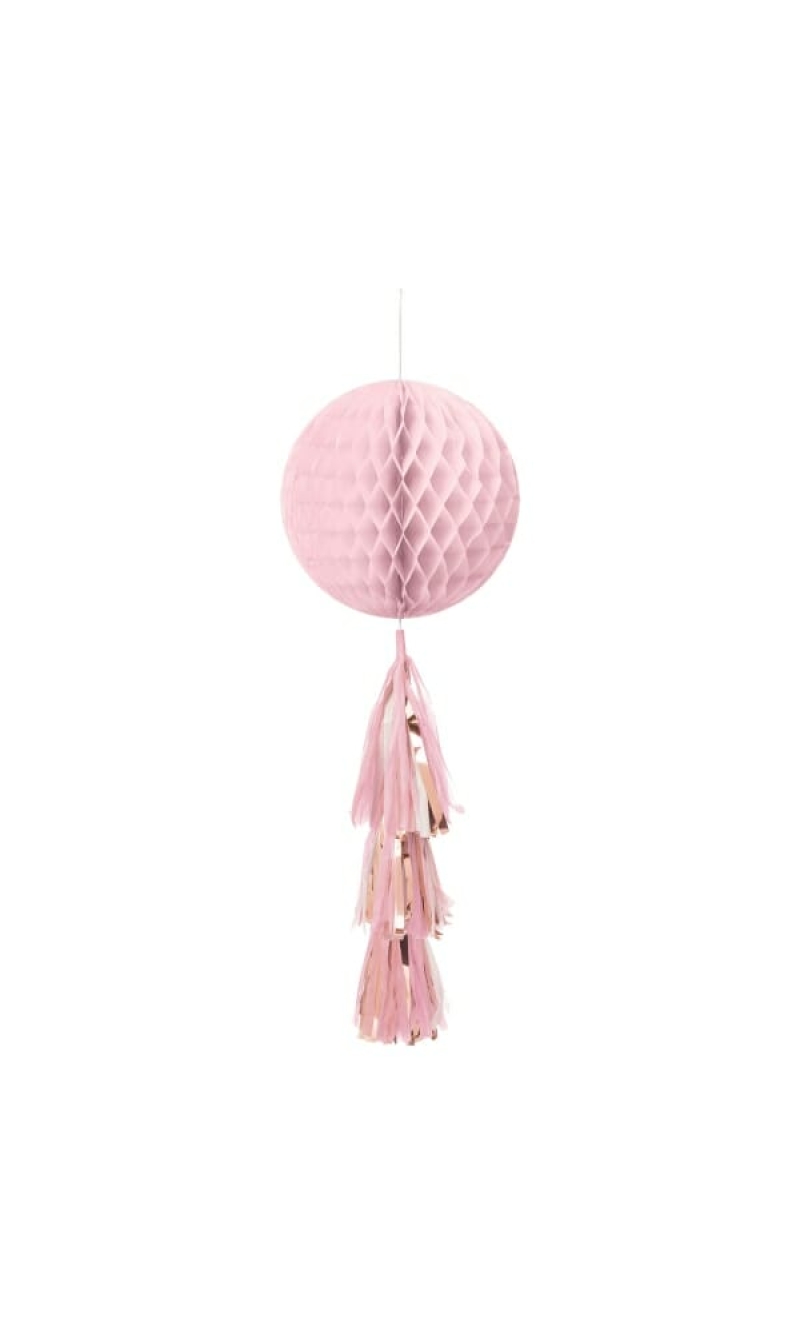 Honeycomb Decoration Rose Gold Blush Paper - 71.1cm