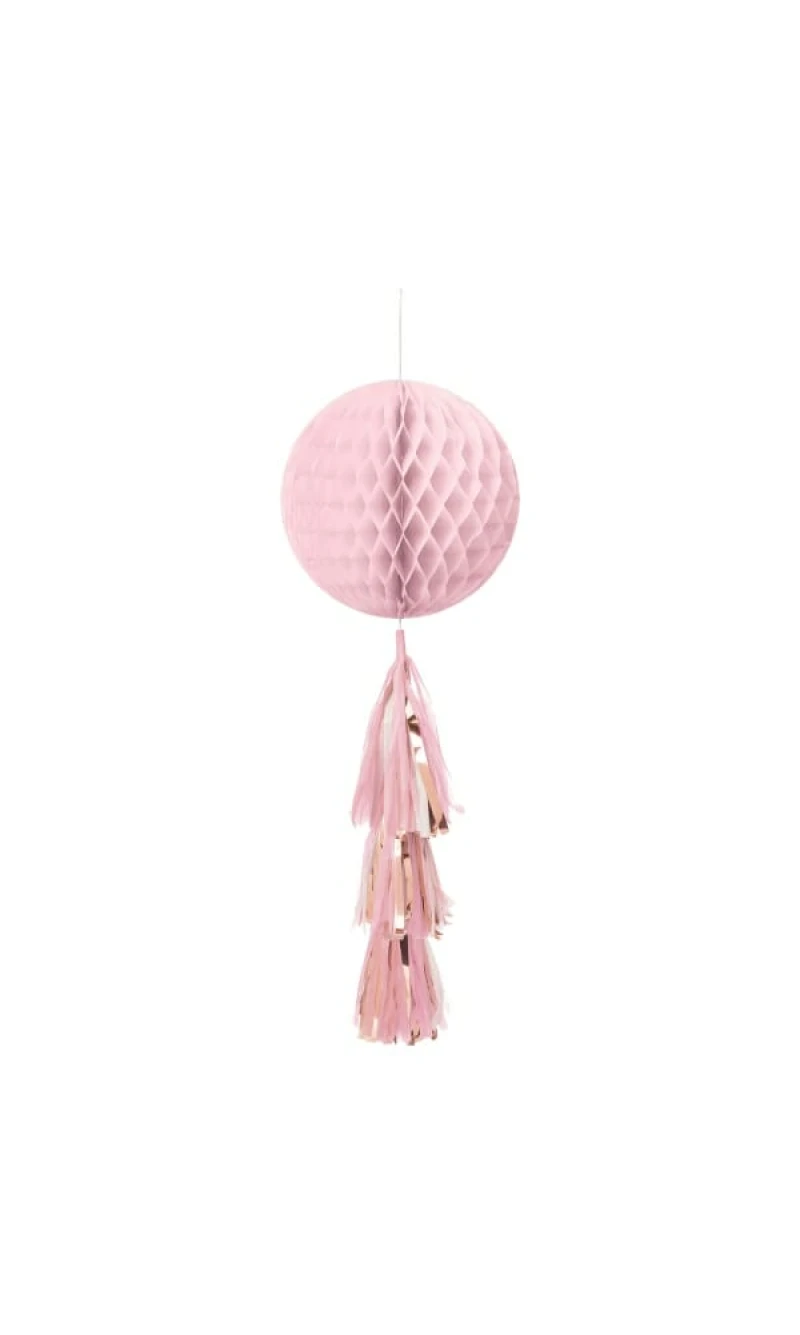 Honeycomb Decoration Rose Gold Blush Paper - 71.1cm
