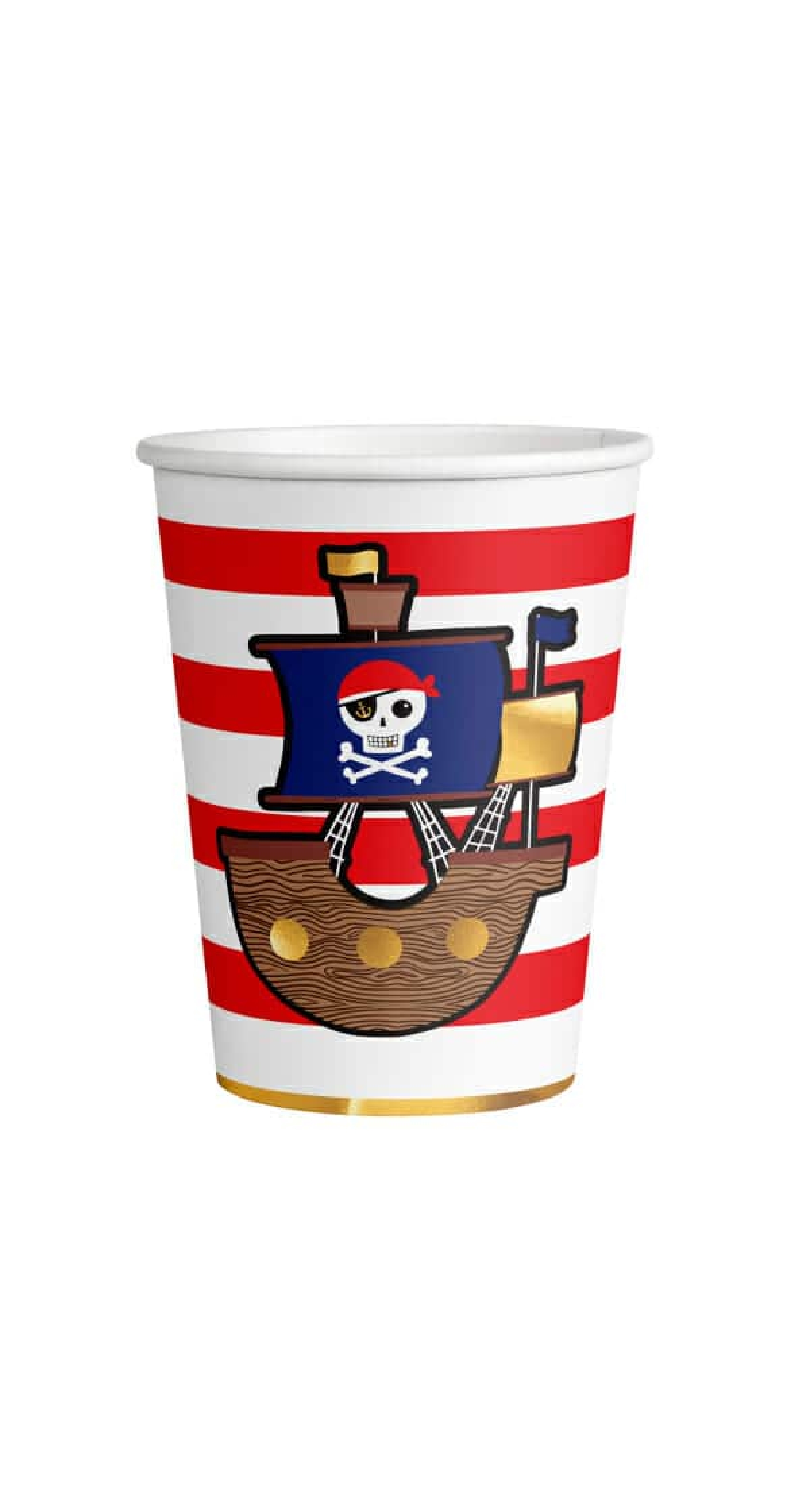 Pirates Map Paper Cups 250ml - 8pk