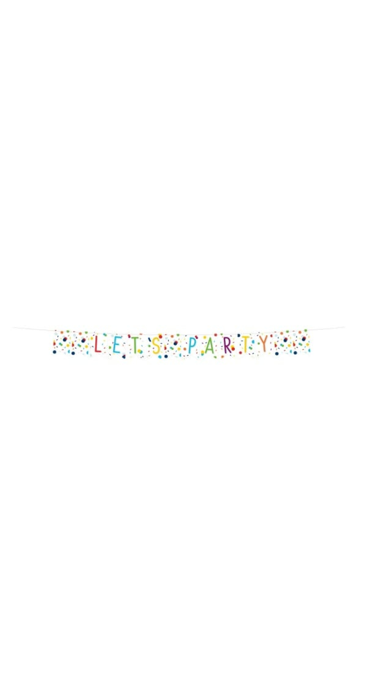 Flag Banner Confetti Birthday Paper - 185 x 19cm