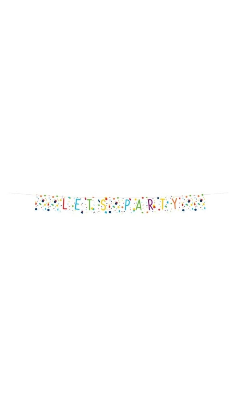Flag Banner Confetti Birthday Paper - 185 x 19cm