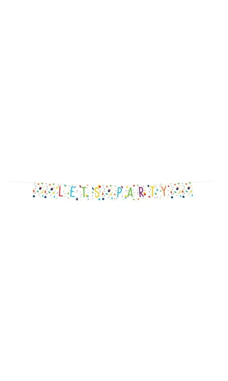 Flag Banner Confetti Birthday Paper - 185 x 19cm