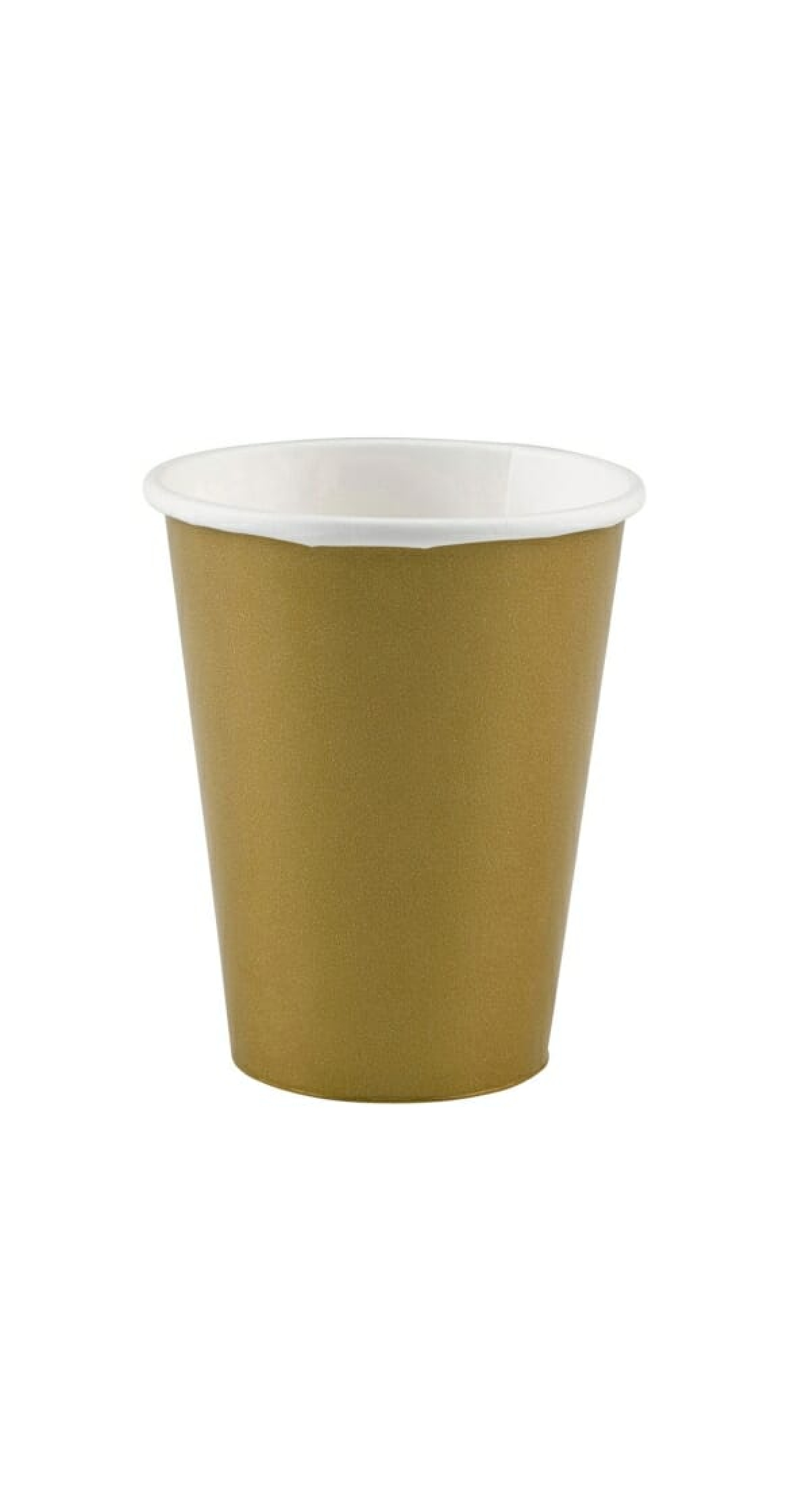 Gold Paper Cups 250ml - 8pk