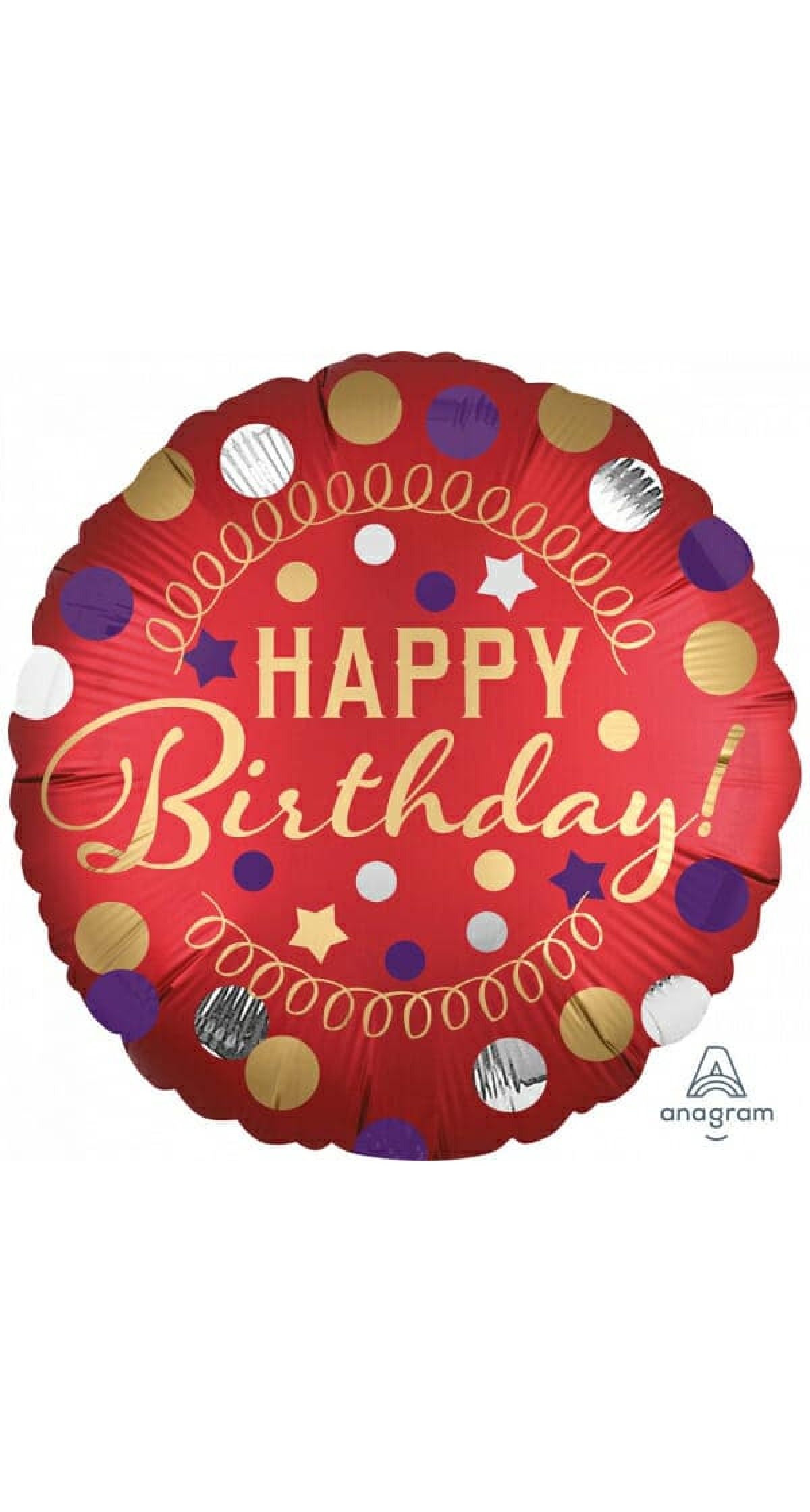 Satin XL Red Satin Party Foil Balloon - 18"/46cm