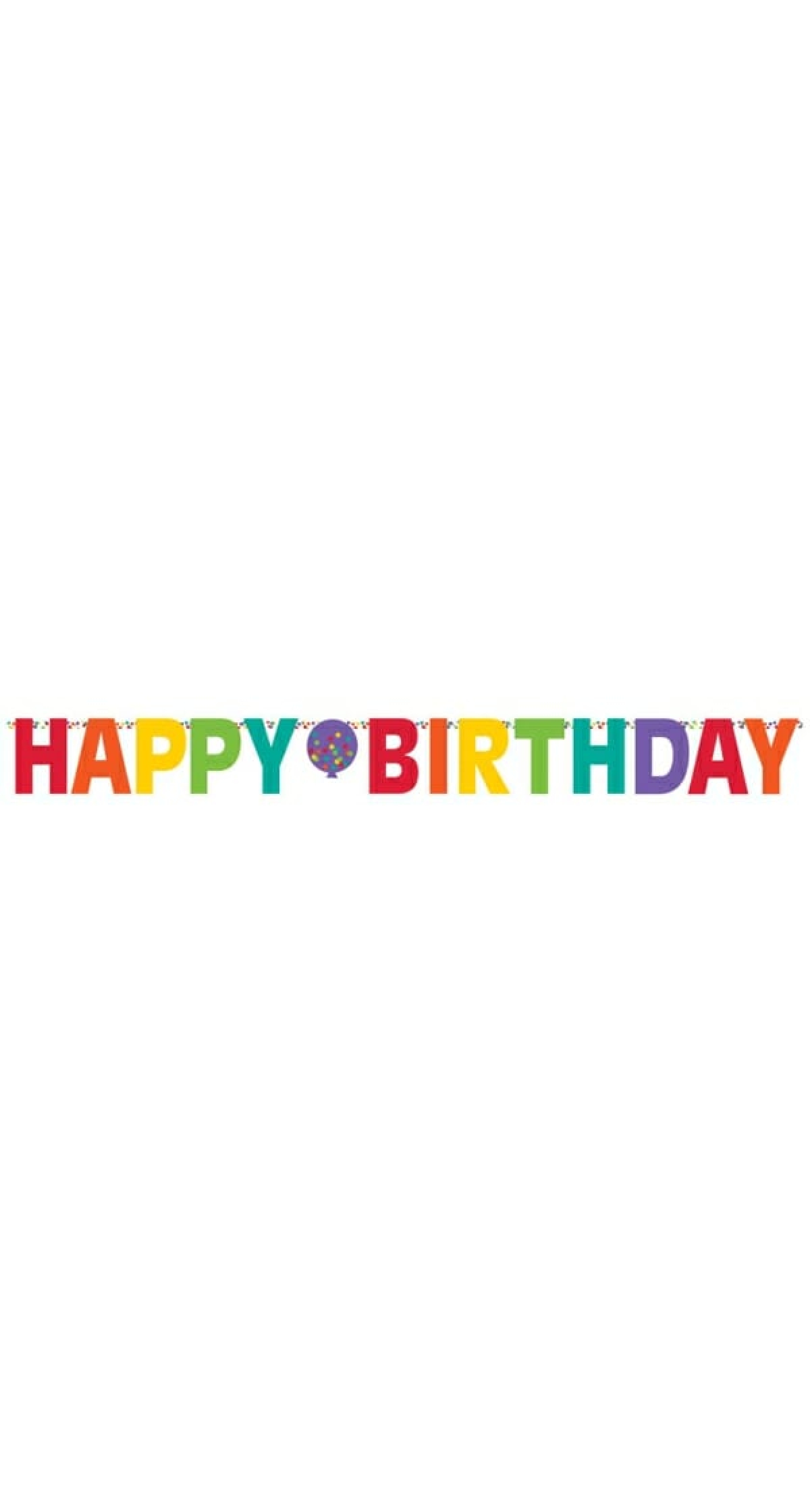Rainbow Jumbo Letter Banner Birthday - 320cm
