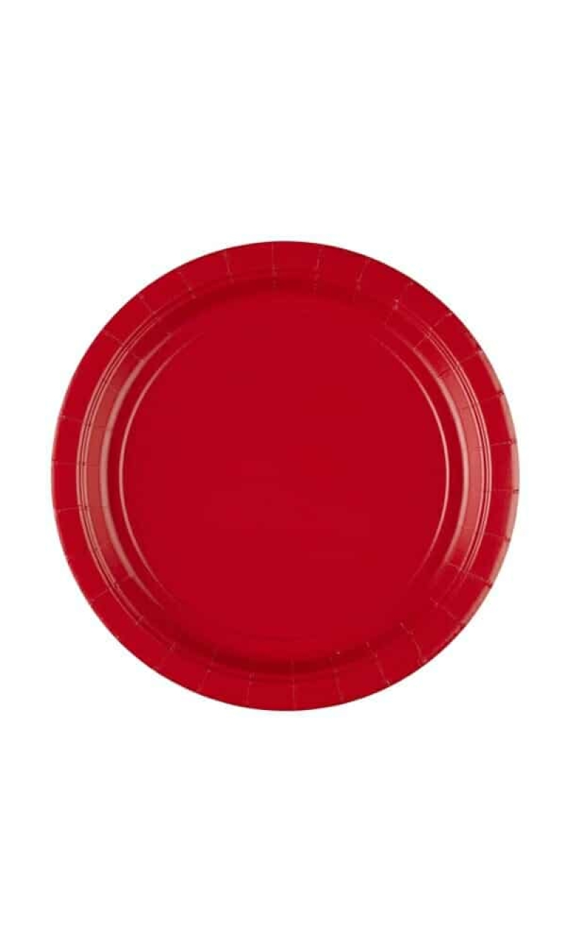 Apple Red Paper Plates 23cm - 8pk